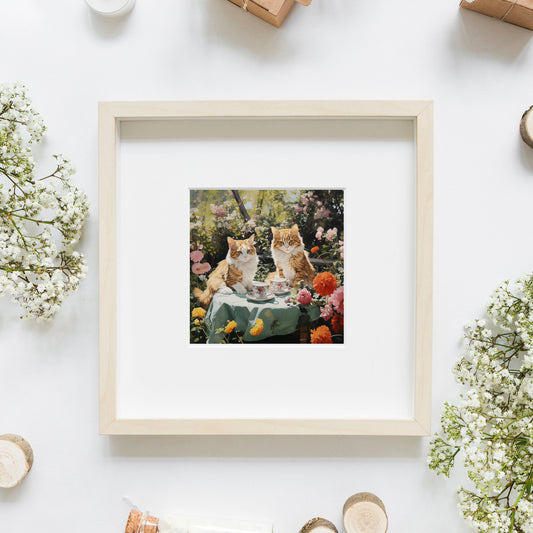 Cats Having Tea Artwork Digital Download