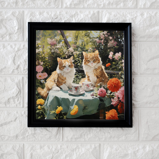 Cats Having Tea Artwork Digital Download