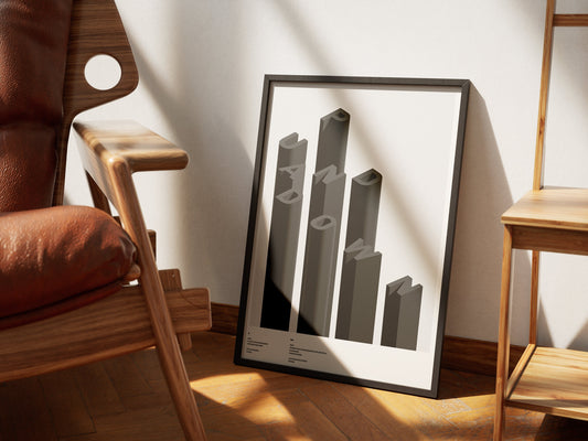 Up and Down Typographic Poster